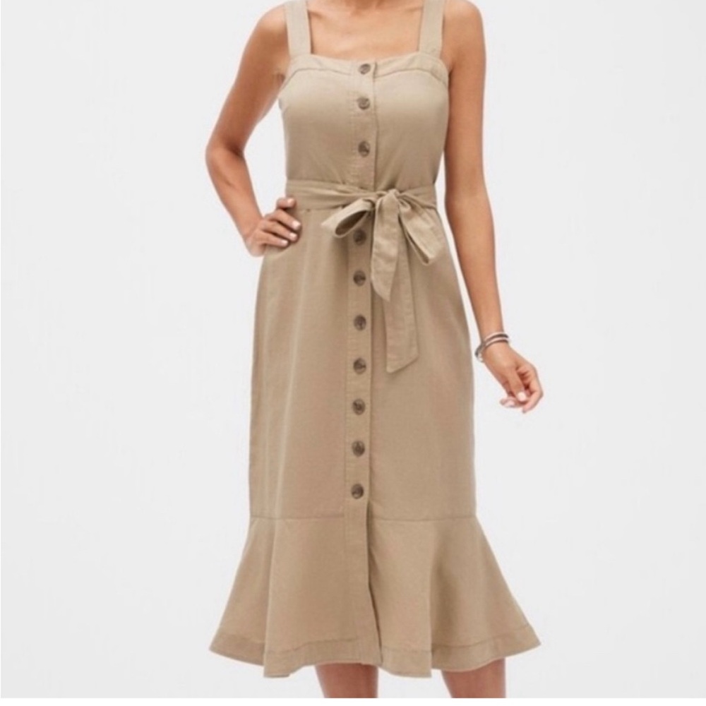 Elegant Banana Republic Button-Down Dress 8 NAVY